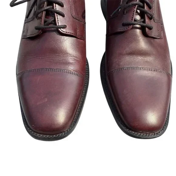 Johnston & Murphy Men's Cap Toe Derby Oxfords Red Size 9.5‎ Wide